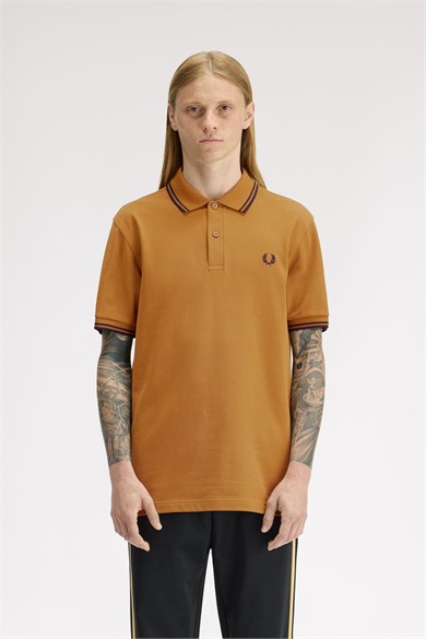 Fred Perry Erkek Regular Fit Yakası Çizgi Desenli Kısa Kollu T86 Polo Yaka T-Shirt M3600P-T86
