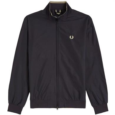 Fred Perry Unısex Dik Yaka Fermuar Kapamalı Sol Gögüs Defne Çelenkli Siyah Ceket J2660-350