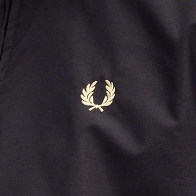Fred Perry Unısex Dik Yaka Fermuar Kapamalı Sol Gögüs Defne Çelenkli Siyah Ceket J2660-350