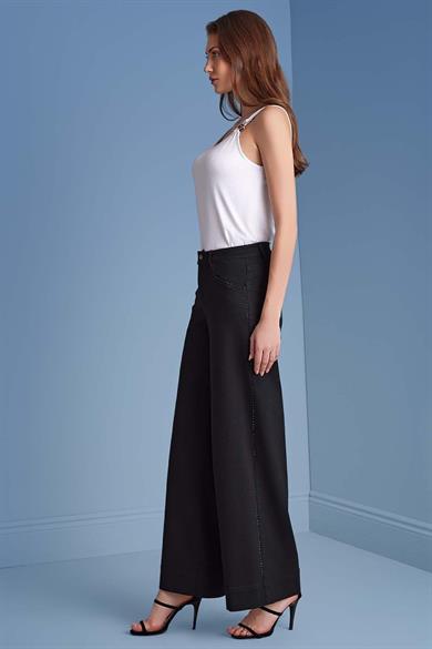 Guıtar Kadın Halka Detaylı Kolsuz Beyaz Bluz 25022-TANK TOP-11