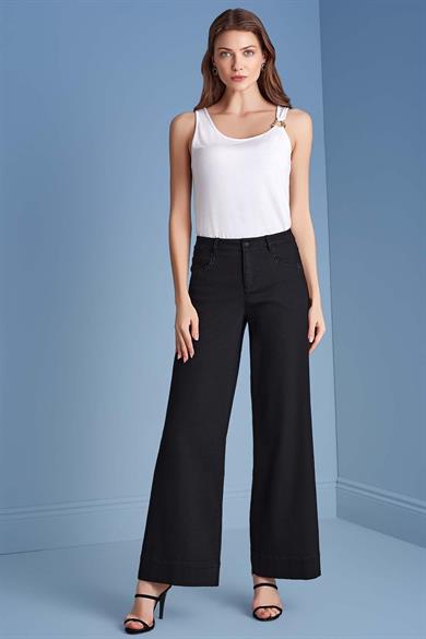 Guıtar Kadın Halka Detaylı Kolsuz Beyaz Bluz 25022-TANK TOP-11