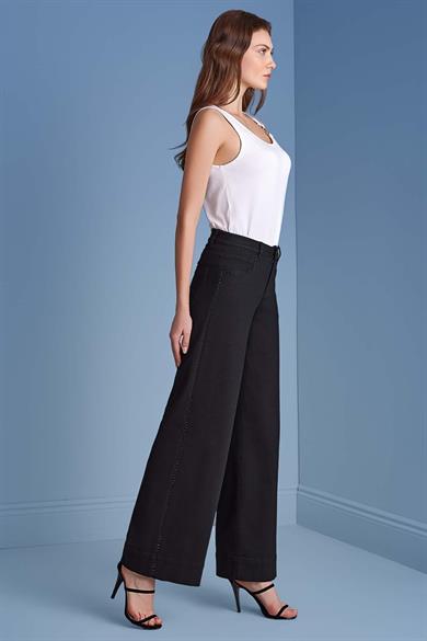 Guıtar Kadın Halka Detaylı Kolsuz Beyaz Bluz 25022-TANK TOP-11