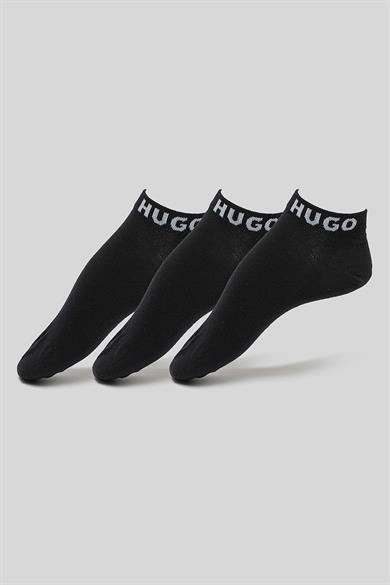 HUGO Erkek Düz Renk Logolu Siyah Çorap 50516405-001