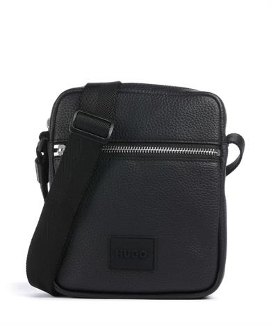 HUGO Erkek Logo Desenli Femuarlı İki Bölmeli Askılı Siyah Çanta 50535669-001