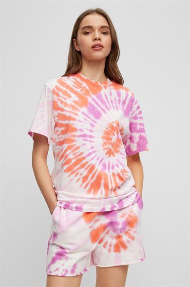 HUGO Kadın Logolu Basic Regular Fit Kısa Kollu Çok Renkli T-Shirt 50486320-997