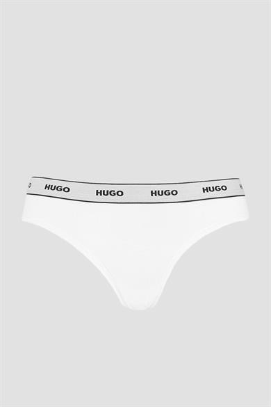 HUGO Kadın Marka Logo Detaylı Beli Lastikli Beyaz Külot 50469657-100