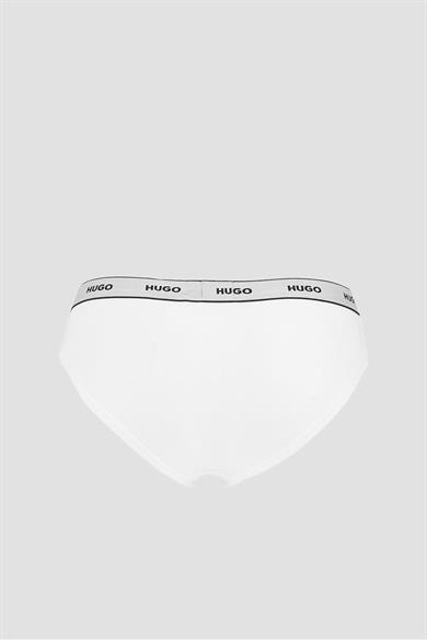 HUGO Kadın Marka Logo Detaylı Beli Lastikli Beyaz Külot 50469657-100