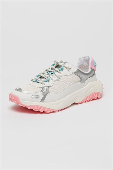 HUGO Kadın Marka Logolu Bağcıklı Kaydırmaz Tabanlı Günlük Gri Sneaker 50516936-102