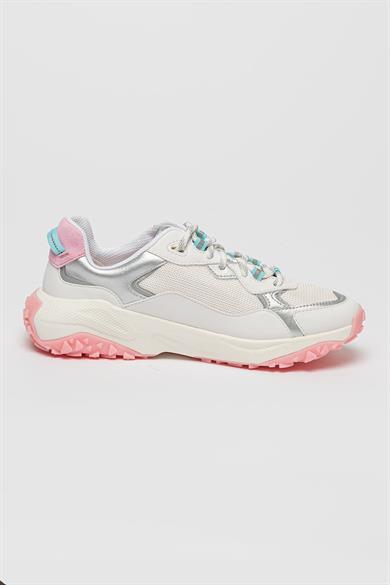 HUGO Kadın Marka Logolu Bağcıklı Kaydırmaz Tabanlı Günlük Gri Sneaker 50516936-102