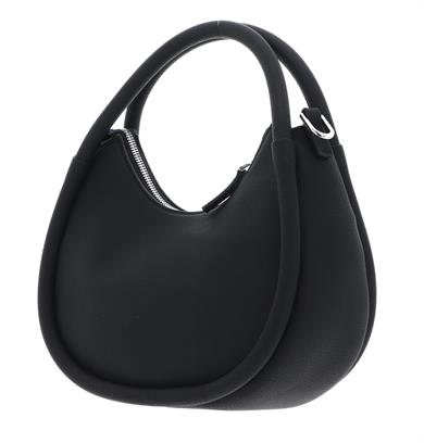 HUGO Kadın Metal Logolu Çıkarılabilir Çapraz Askılı Fermuarlı Siyah Omuz Çantası 50516927-001