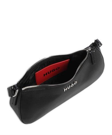 HUGO Kadın Tek Omuz Askılı Fermuar Kapamalı Siyah Omuz Çantası 50516666-001