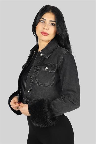 Lıu Jo Kadın Marka Logolu Günlük Kullanım Siyah Ceket UF3078D4488-88257