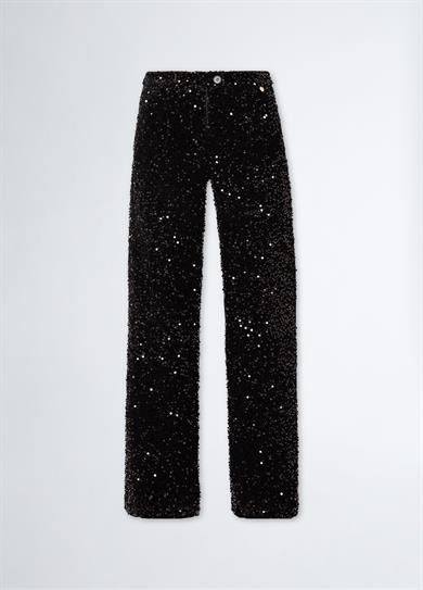Lıu Jo Kadın Yüksek Bel Slim Rahat Siyah Pantolon MF3254J4591-22222