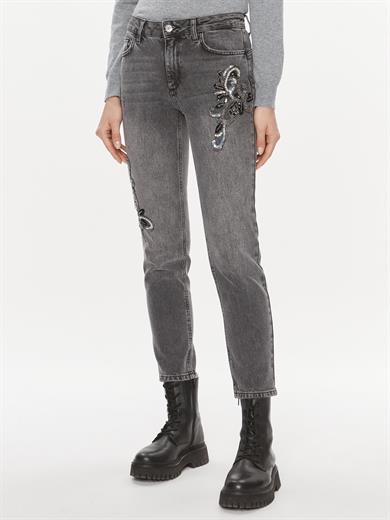 Lıu Jo Kadın Yüksek Bel Süper Skinny Rahat Gri Jeans UF3035D4860-88263