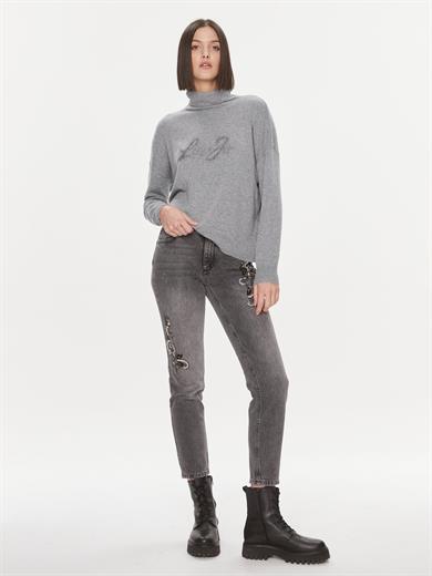 Lıu Jo Kadın Yüksek Bel Süper Skinny Rahat Gri Jeans UF3035D4860-88263