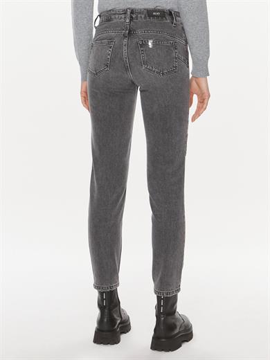 Lıu Jo Kadın Yüksek Bel Süper Skinny Rahat Gri Jeans UF3035D4860-88263