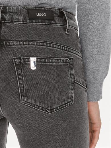 Lıu Jo Kadın Yüksek Bel Süper Skinny Rahat Gri Jeans UF3035D4860-88263