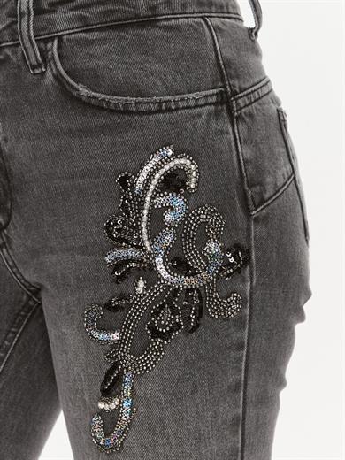 Lıu Jo Kadın Yüksek Bel Süper Skinny Rahat Gri Jeans UF3035D4860-88263