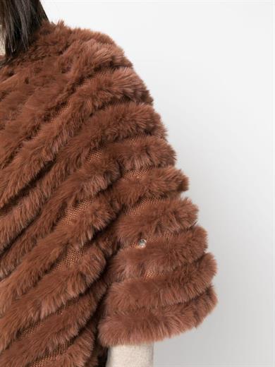 Lıu Jo Kadın Zarif Tasarımlı Desenli Günlük Kullanım Camel Panço 2F3113T0300-91241