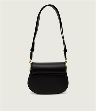 Love Moschino Kadın Deri Ayarlanabilir Askı Metal Logo Siyah Omuz Çantası JC4374PP0NKF0-000