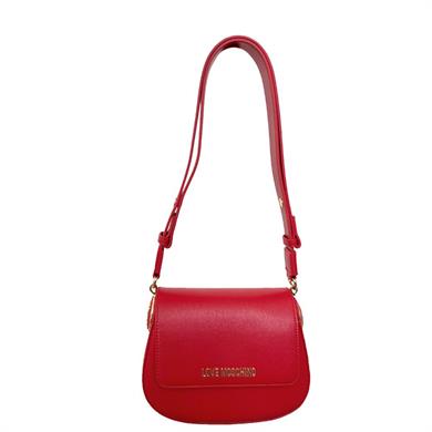 Love Moschino Kadın Deri Ayarlanabilir Askı Metal Logo Kırmızı Omuz Çantası JC4374PP0NKF0-500