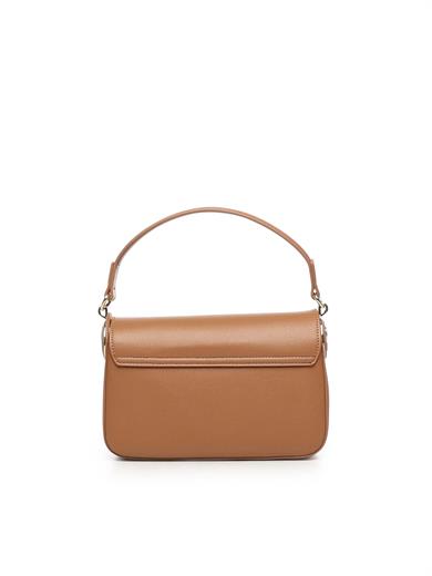 Love Moschino Kadın Deri Metal Toka Kapamalı Ayarlanabilir Kayış Kahverengi Omuz Çantası JC4372PP0NKF0-200
