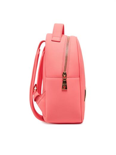 Love Moschino Kadın Marka Yazı Gold Desenli Uzun Ayarlanabilir Sırt Askılı Turuncu Sırt Çantası JC4197PP1MKD0-464