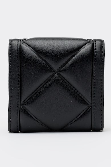 Love Moschino Kadın Metalik Logo Desenli Fermuar Bölmeli Hakiki Deri Siyah Cüzdan JC5647PP0NLC0-000