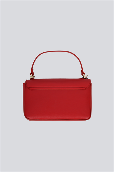 Love Moschino Kadın Metalik Logo Desenli Çıkarılabilir Uzun Omuz Askılı Kırmızı Omuz Çantası JC4367PP0NKG0-500