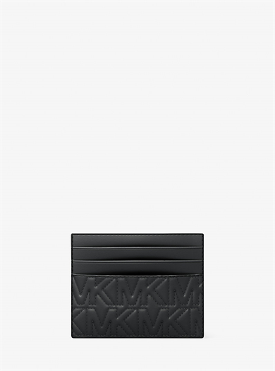 Michael Kors Erkek Logolu Deri Kart Bölmeli Günlük Kullanım Siyah Cüzdan 39R6SHDD2L-BLACK