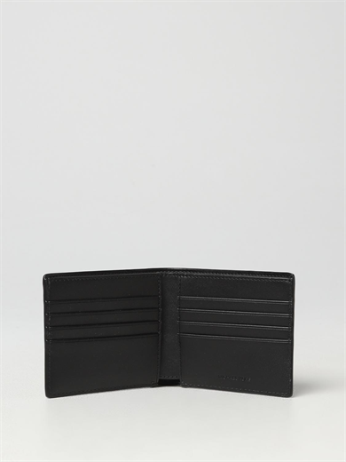 Michael Kors Erkek Nakit Para Bölmeli Monogram Logo Desenli Kanvas Kumaş Siyah Cüzdan 39F9LGYF5P-BLACK