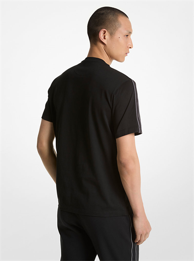 Michael Kors Erkek Pamuklu Bisiklet Yaka Kısa Kollu Siyah T-Shirt CT4524E1V2-BLACK
