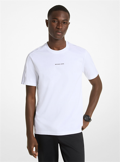 Michael Kors Erkek Pamuklu Bisiklet Yaka Kısa Kollu Beyaz T-Shirt CT4524E1V2-WHITE