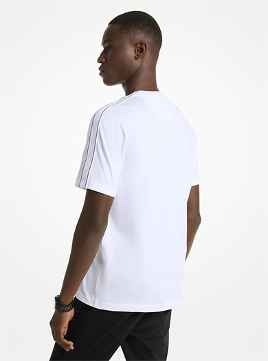 Michael Kors Erkek Pamuklu Bisiklet Yaka Kısa Kollu Beyaz T-Shirt CT4524E1V2-WHITE