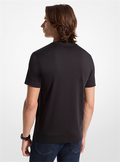 Michael Kors Erkek Regular Fit Pamuklu Bisiklet Yaka Kısa Kollu Siyah T-Shirt CB95FJ2C93-BLACK