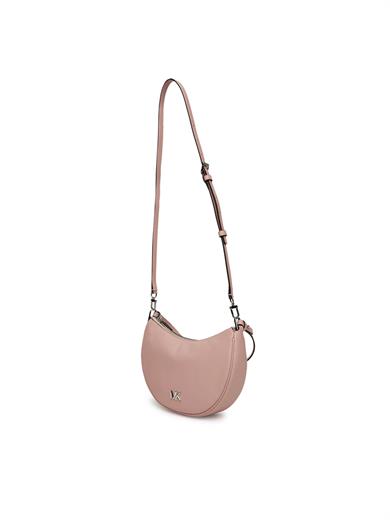 Michael Kors Kadın Çıkarılabilir ve Ayarlanabilir Omuz Askılı Fermuar Kapamalı Metalik Logo Kabartmalı Deri Pembe Omuz Çantası 32S5S8QU1L-SMOKEYROSE