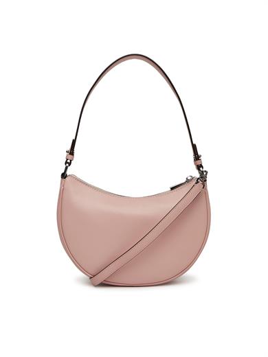 Michael Kors Kadın Çıkarılabilir ve Ayarlanabilir Omuz Askılı Fermuar Kapamalı Metalik Logo Kabartmalı Deri Pembe Omuz Çantası 32S5S8QU1L-SMOKEYROSE
