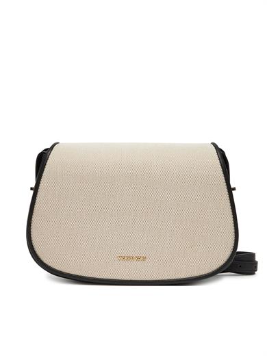 Michael Kors Kadın Dokuma Kumaş Kenarları Deri Ayarlanabilir Askı Siyah Omuz Çantası 30S5GL0M2C-BLACK