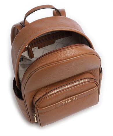 Michael Kors Kadın Düz Deri Küçük Cep Fermuar Kapama Ayarlanabilir Askı Kahverengi Sırt Çantası 30S4G8XB2L-LUGGAGE