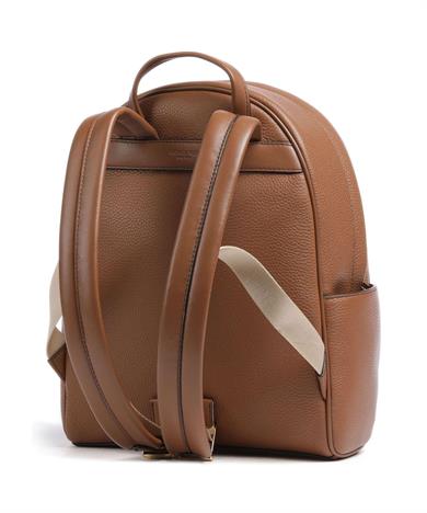 Michael Kors Kadın Düz Deri Küçük Cep Fermuar Kapama Ayarlanabilir Askı Kahverengi Sırt Çantası 30S4G8XB2L-LUGGAGE