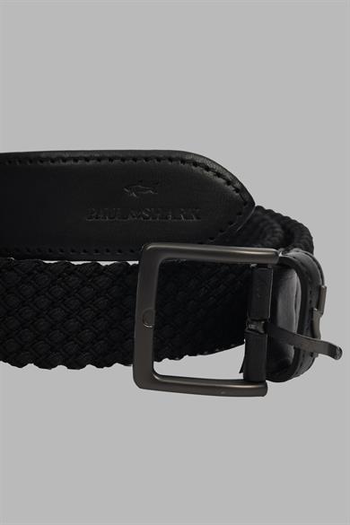 Paul Shark Erkek Ayarlanabilir Logolu Günlük Kullanım Siyah Kemer 14316002-011