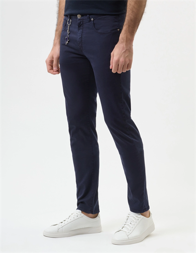Paul Shark Erkek Dar Kesim Pamuklu Denim Lacivert Pantolon 99314017-013