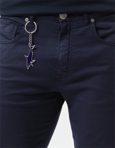 Paul Shark Erkek Dar Kesim Pamuklu Denim Lacivert Pantolon 99314017-013