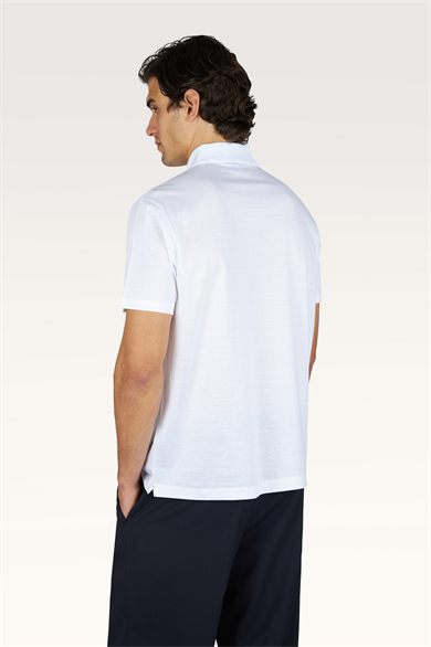 Paul Shark Erkek Düğme Kapama Kısa Kol %100 Pamuk Beyaz-Altın Polo Yaka T-Shirt 26411224A-10E