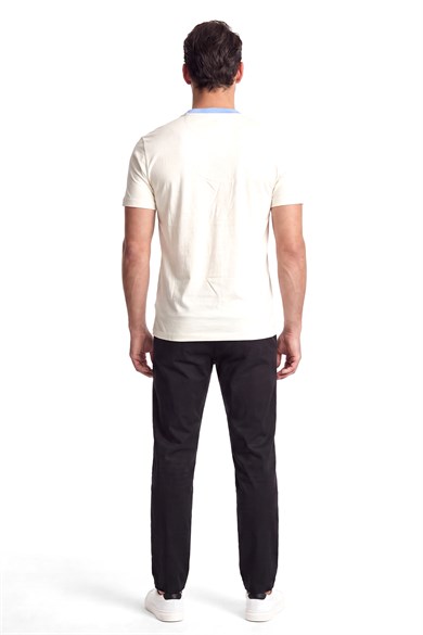 Paul Shark Erkek Kısa Kol Bisiklet Yaka Rahat Kesim Beyaz T-Shirt 26411011SMA-108