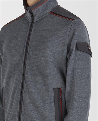 Paul Shark Erkek Marka Logo Detaylı Regular Fit Uzun Kollu Gri Hırka I20P1266-664
