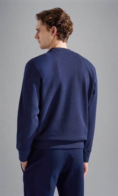 Paul Shark Erkek Marka Logolu Uzun Kollu Rahat Lacivert Sweatshirt 14311842-050