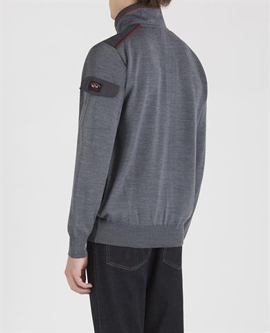 Paul Shark Erkek Marka Logo Detaylı Regular Fit Uzun Kollu Gri Hırka I20P1266-664