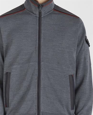 Paul Shark Erkek Marka Logo Detaylı Regular Fit Uzun Kollu Gri Hırka I20P1266-664