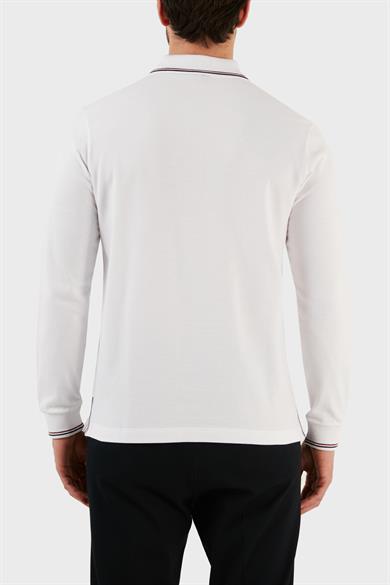 Paul Shark Erkek Polo Yaka Düğme Kapamalı Kısa Kollu Beyaz Polo Yaka T-Shirt 12311726A-010